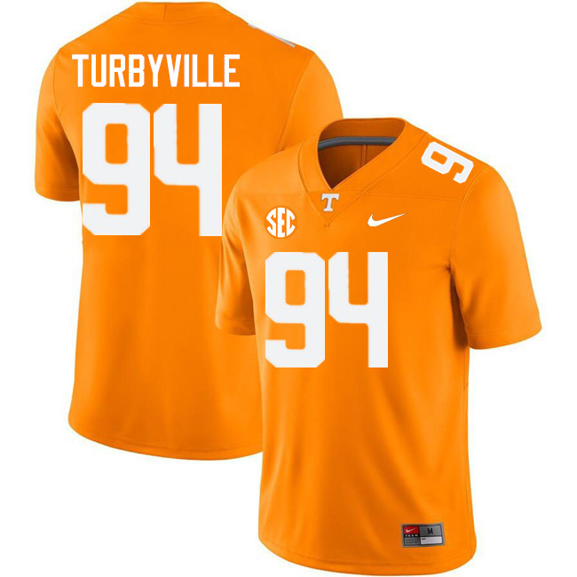 Josh Turbyville Tennessee Jersey,Tennessee Volunteers #94 Josh Turbyville College Jersey-Orange